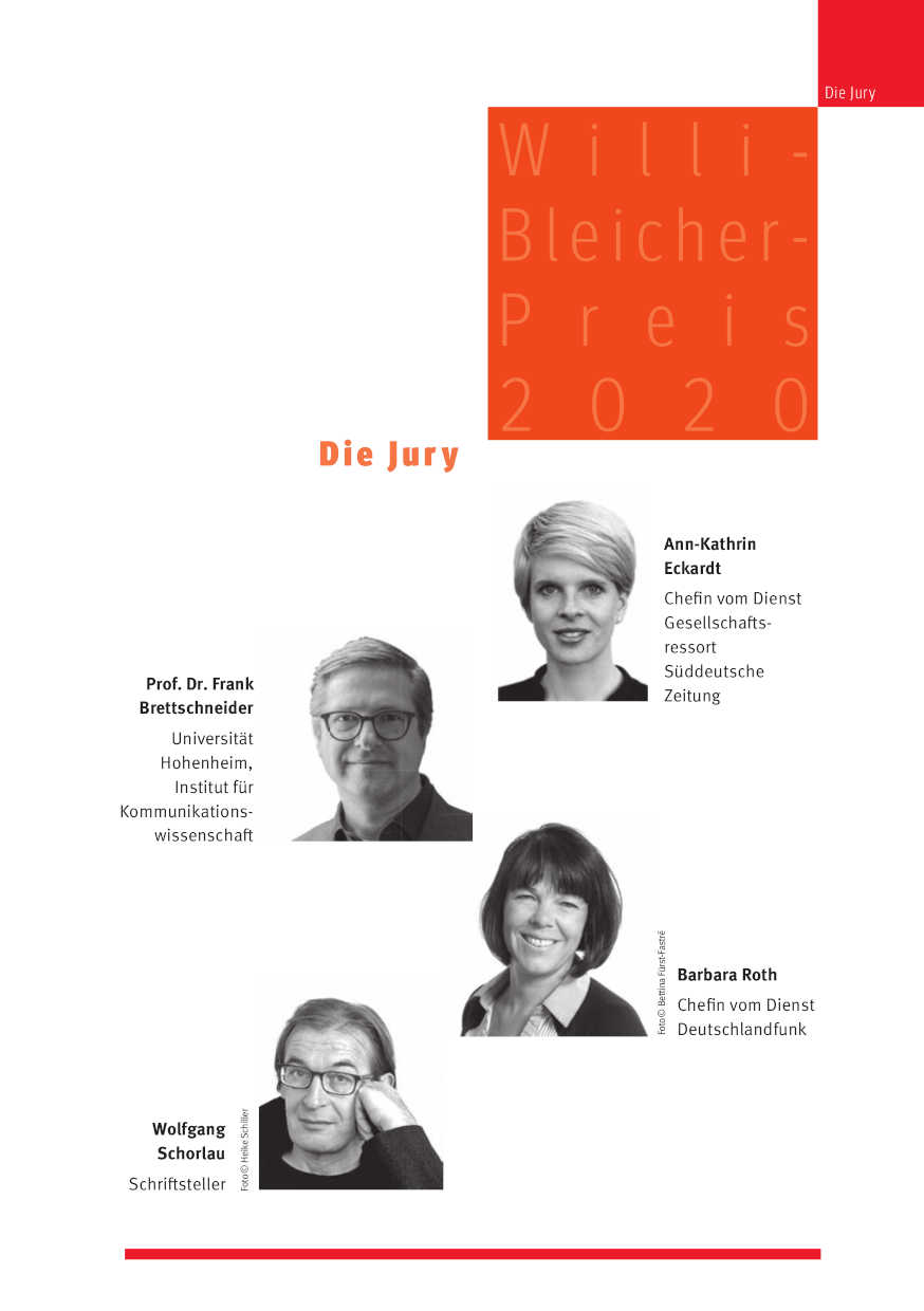 Die Jury zum Willi-Bleicher-Preis 2020